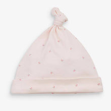 Load image into Gallery viewer, Pink 3 Pack Delicate Bunny Tie Top Hats (0-12mths) - Allsport