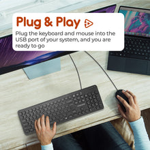 Load image into Gallery viewer, Quiet Key Wired Compact KeyBoard & Mouse