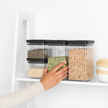 Load image into Gallery viewer, BRABANTIA TASTY+ Dark Grey, Set of 4 Mix Square Canister