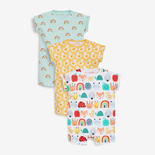 Load image into Gallery viewer, Bright Character 3 Pack T-Shirt Rompers (0-6Mths) - Allsport