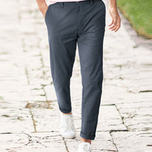 Load image into Gallery viewer, Blue Tapered Fit Casual Chino Trousers - Allsport
