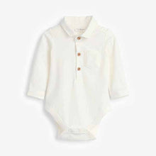 Load image into Gallery viewer, Navy/White Smart Baby 4 Piece Shirt Body, Bow Tie, Trousers And Braces Set (0mths-18mths)