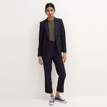 Load image into Gallery viewer, Navy Single Breasted Tailored Jacket