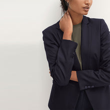 Load image into Gallery viewer, Navy Single Breasted Tailored Jacket