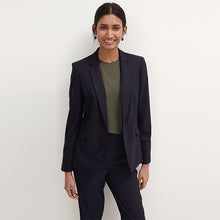 Load image into Gallery viewer, Navy Single Breasted Tailored Jacket