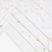 Load image into Gallery viewer, White 4 Pack Bright Elephant Sleepsuits (0mth-12mths) - Allsport