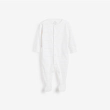 Load image into Gallery viewer, White Character 4 Pack Bright Elephant Baby Sleepsuits (0-12mths) - Allsport