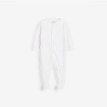 Load image into Gallery viewer, White Character 4 Pack Bright Elephant Baby Sleepsuits (0-12mths) - Allsport