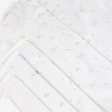 Load image into Gallery viewer, White Character 4 Pack Bright Elephant Baby Sleepsuits (0-12mths) - Allsport