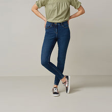 Load image into Gallery viewer, Dark Blue Super Soft Elasticated Waist Skinny Jeans - Allsport