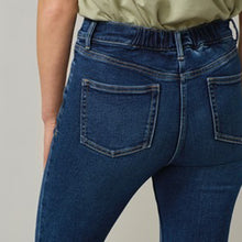 Load image into Gallery viewer, Dark Blue Super Soft Elasticated Waist Skinny Jeans - Allsport