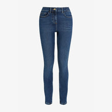 Load image into Gallery viewer, Dark Blue Super Soft Elasticated Waist Skinny Jeans - Allsport
