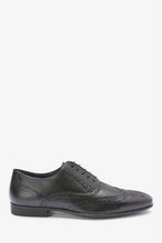 Load image into Gallery viewer, BLACK LEATHER OXFORD BROGUE SHOES - Allsport