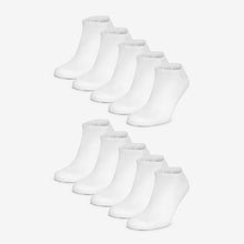 Load image into Gallery viewer, 147375 10PK WHITE TRAINER 6 to 8.5 TRAINER SOCK - Allsport