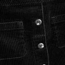 Load image into Gallery viewer, Black Button Through Cord Skirt (3-12yrs) - Allsport