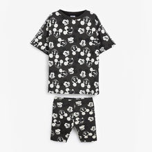 Load image into Gallery viewer, Monochrome Charcoal Mickey Mouse™ Print T-Shirt & Cycling Shorts Set (3-12yrs) - Allsport