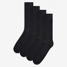 Load image into Gallery viewer, Black Bambou Signature 4 Pack Socks - Allsport