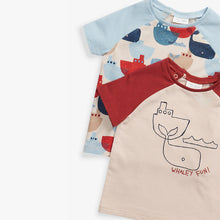 Load image into Gallery viewer, 2 Pack Organic Cotton Dinosaur Stretch T-Shirts (0mths-18mths) - Allsport