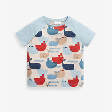 Load image into Gallery viewer, 2 Pack Organic Cotton Dinosaur Stretch T-Shirts (0mths-18mths) - Allsport