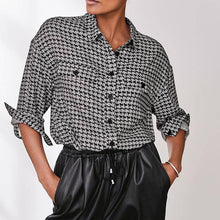 Load image into Gallery viewer, Grey Houndstooth Utility Shirt - Allsport