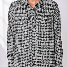 Load image into Gallery viewer, Grey Houndstooth Utility Shirt - Allsport