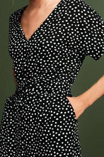 Load image into Gallery viewer, MONOCHROME POLKA DOT TWIST JUMPSUIT - Allsport