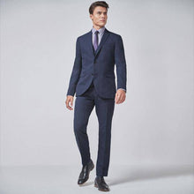 Load image into Gallery viewer, Navy/Black Slim Fit Check Suit: Trousers - Allsport