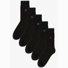 Load image into Gallery viewer, Monogram Embroidered Socks Five Pack - Allsport