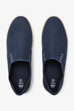 Load image into Gallery viewer, Navy Canvas Jute Slip-Ons Espadrille - Allsport