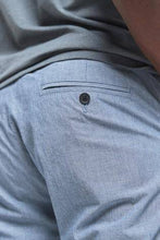 Load image into Gallery viewer, Light Blue Fine Stripe Belted Chino  Shorts - Allsport