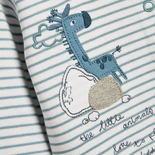 Load image into Gallery viewer, Blue Lion 3 Pack Embroidered Baby Sleepsuits (0mths-12mths)