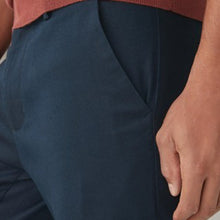 Load image into Gallery viewer, Navy Blue Slim Fit Motion Flex Soft Touch Chino Trousers - Allsport