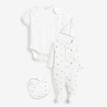 Load image into Gallery viewer, Character Baby Sleepsuit, Short Sleeve Bodysuit, Bib and Hat Set (0-6mths) - Allsport