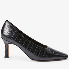 Load image into Gallery viewer, Black Curvy Heel Court Shoes - Allsport