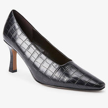 Load image into Gallery viewer, Black Curvy Heel Court Shoes - Allsport