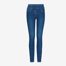 Load image into Gallery viewer, Dark Blue Super Stretch Soft Sculpt Pull-On Denim Leggings