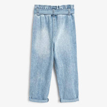 Load image into Gallery viewer, Paperbag Waist Tie Jeans Light Wash (3-12yrs) - Allsport