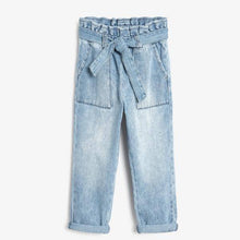 Load image into Gallery viewer, Paperbag Waist Tie Jeans Light Wash (3-12yrs) - Allsport