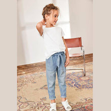 Load image into Gallery viewer, Paperbag Waist Tie Jeans Light Wash (3-12yrs) - Allsport