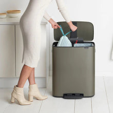Load image into Gallery viewer, BRABANTIA 2 x 30L Bo Pedal Bin - Platinum