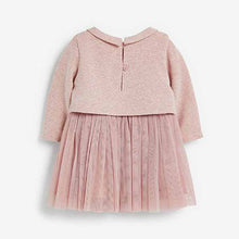 Load image into Gallery viewer, Pink Baby Bunny Embroidery Detailed Tutu Dress (0mths-18mths)