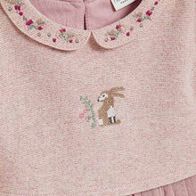 Load image into Gallery viewer, Pink Baby Bunny Embroidery Detailed Tutu Dress (0mths-18mths)