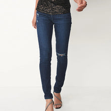Load image into Gallery viewer, Dark Blue Ripped Skinny Jeans - Allsport