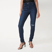 Load image into Gallery viewer, Dark Blue Ripped Skinny Jeans - Allsport