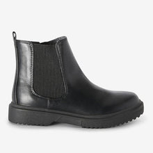 Load image into Gallery viewer, Black Chunky Chelsea Boots (Older Girls) - Allsport