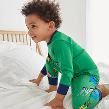 Load image into Gallery viewer, Blue/Green/Yellow Animals Snuggle Pyjamas 3 Pack (12mths-6yrs)