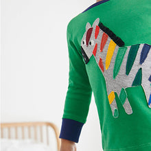 Load image into Gallery viewer, Blue/Green/Yellow Animals Snuggle Pyjamas 3 Pack (12mths-6yrs)