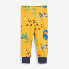 Load image into Gallery viewer, Blue/Green/Yellow Animals Snuggle Pyjamas 3 Pack (12mths-6yrs)