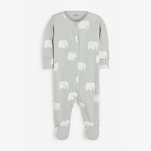 Load image into Gallery viewer, Grey Elephant 3 Pack Sleepsuits (0-18mths) - Allsport