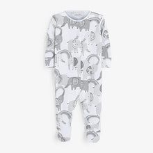 Load image into Gallery viewer, Grey Elephant 3 Pack Sleepsuits (0-18mths) - Allsport
